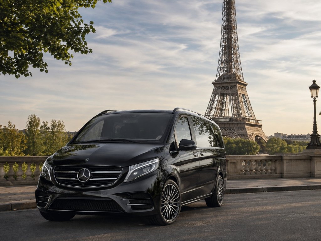 VAN Executiva VIP Mercedes-Benz Classe V em Torre Eiffel, Paris